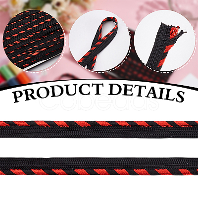 50 Yards Polyester Chenille Furry Braided Lip Cord Trim OCOR-WH0070-154B-1