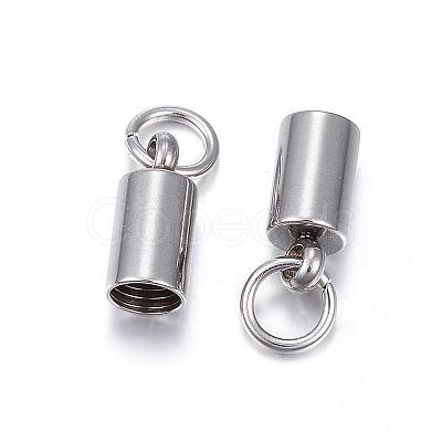 Tarnish Resistant 201 Stainless Steel Cord Ends STAS-E120-01-3.2mm-1