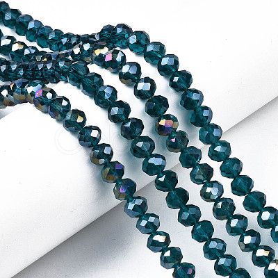 Electroplate Glass Beads Strands EGLA-A034-T3mm-B25-1