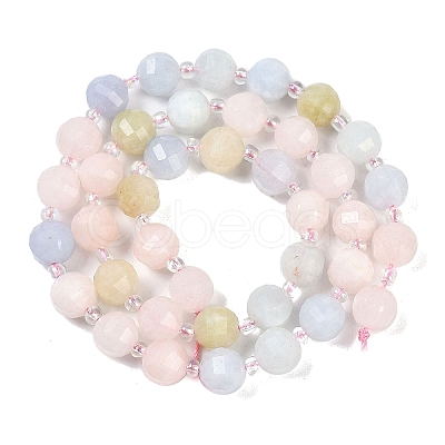Natural Morganite Beads Strands G-G182-B33-03-1