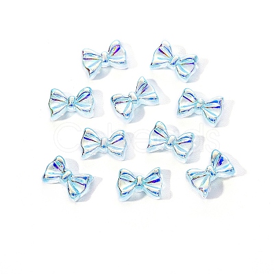 Electroplated Bowknot Resin Cabochons MRMJ-R128-16D-1