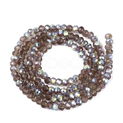AB Color Plated Transparent Glass Rondelle Beads Strands EGLA-T029-2mm-10S-1