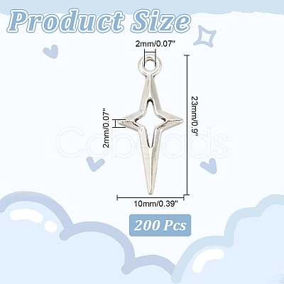 200Pcs Tibetan Style Alloy Pendants FIND-AR0004-35-1