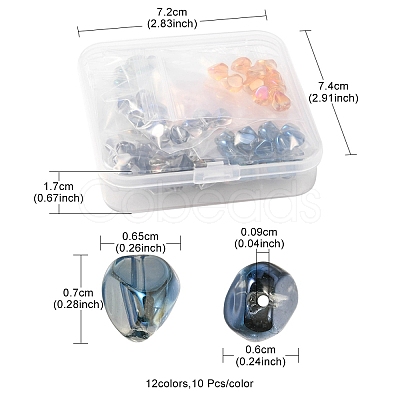 120Pcs 12 Style Electroplate Glass Beads Strands EGLA-YW0001-52-1