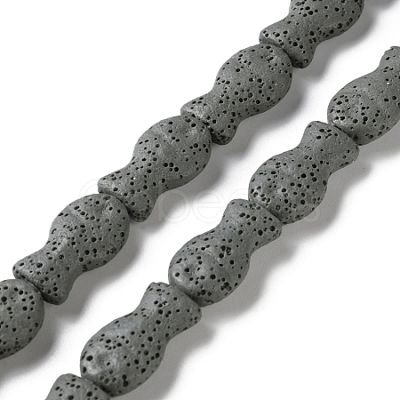 Fish Dyed Natural Lava Rock Beads Strands G-O126-01A-11-1