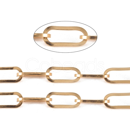 304 Stainless Steel Paperclip Chains CHS-L022-05G-1