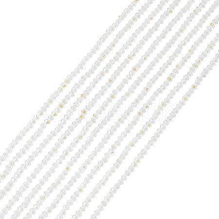 10 Strands Imitate Austrian Crystal Bicone Glass Beads Strands GLAA-HY0001-37A-1