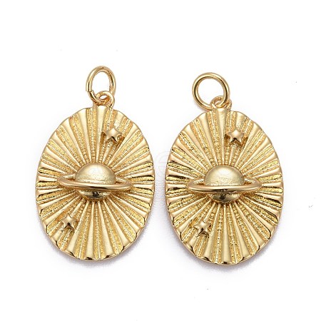 Brass Pendants KK-Z009-27G-1