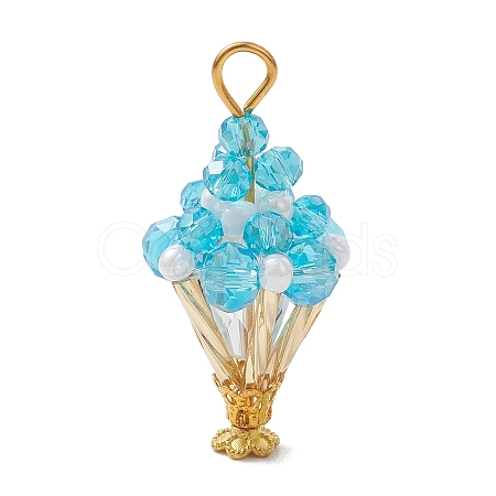 Glass Pendants PALLOY-MZ01302-01-1