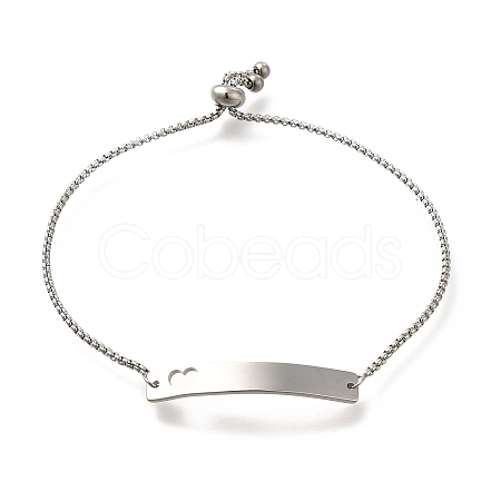 Non-Tarnish 304 Stainless Steel Box Chain Slider Bracelets BJEW-M233-05P-1
