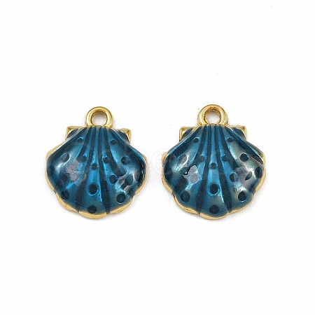 304 Stainless Steel Enamel Pendants STAS-L302-09G-1