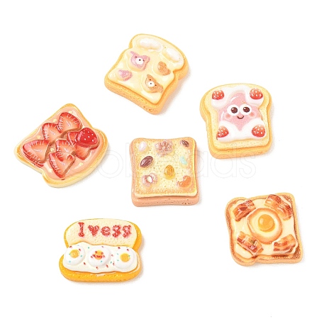 Opaque Resin Imitation Food Cabochons RE-CBA068D-04-1
