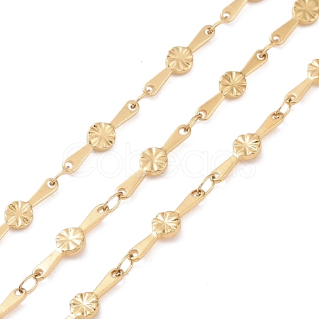 Ion Plating(IP) 304 Stainless Steel Flower Bar Link Chains STAS-E161-02G-1