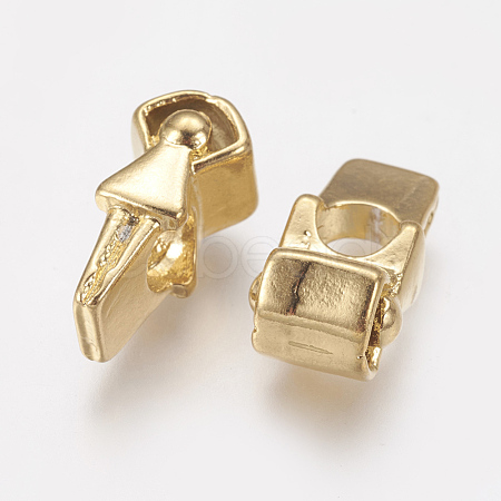 Ion Plating(IP) 304 Stainless Steel European Beads STAS-J022-012G-1