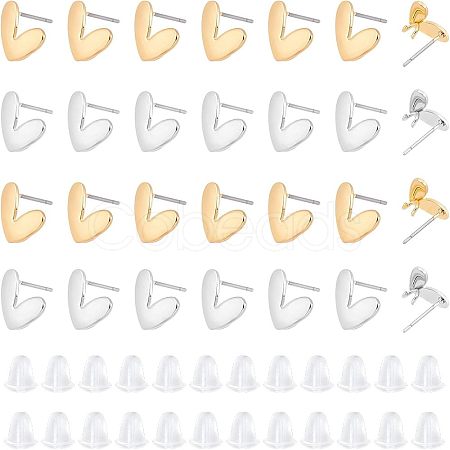 24Pcs Iron Stud Earring Findings FIND-UN0001-20-1