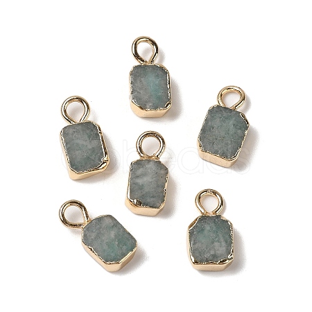 Natural Amazonite Rectangle Charms G-Q169-07G-08-1
