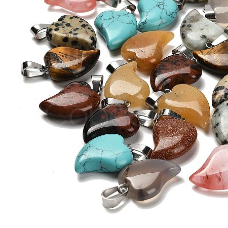 Natural & Synthetic Mixed Gemstone Pendants G-B127-11P-1