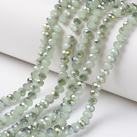 Electroplate Glass Beads Strands EGLA-A034-J4mm-S06-1