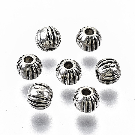 Tibetan Style Alloy Beads TIBEB-N005-30AS-NR-1