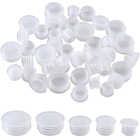 50Pcs 5 Style Plastic Bottle Stoppers AJEW-GF0007-49-1