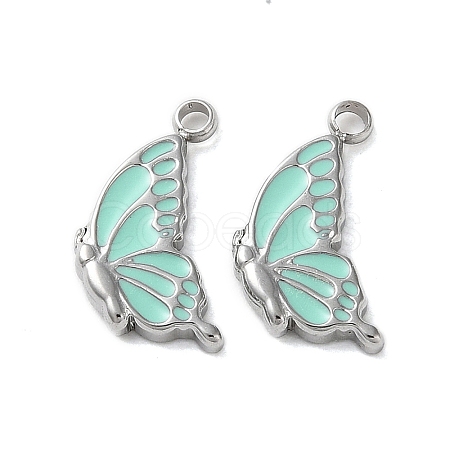 304 Stainless Steel with Enamel Charms STAS-L022-400P-01-1