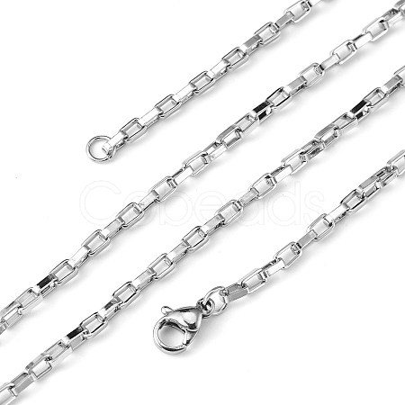 Tarnish Resistant Box Chain Necklace for Men LS-NJEW-F027-17-2.5mm-1
