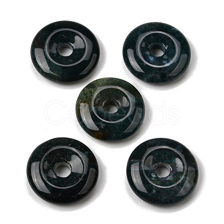 Natural Moss Agate Pendants G-F820-13A-15-1
