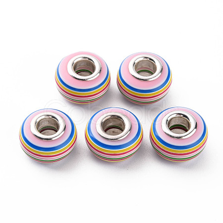 Resin European Stripe Beads RPDL-T003-004K-1