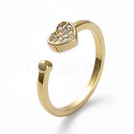 Adjustable Brass Cuff Finger Rings RJEW-G096-25G-1