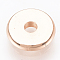 Brass Spacer Beads, Disc, Rose Gold, 6x1.2mm, Hole: 1.8mm