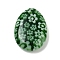 Handmade Millefiori Lampwork Beads, Teardrop, Dark Green, 18x13.5x4.5mm, Hole: 1~1.1mm