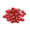 Transparent Acrylic Beads, with Enamel, Heart, FireBrick, 6.5x6.5x4.5mm, Hole: 1mm, 100pcs/bag