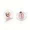 304 Stainless Steel Bullet Clutch Earring Backs, with Plastic Pads, Ear Nuts, Rose Gold, 12x12x6mm, Hole: 1mm, Fit For 0.6~0.8mm Pin