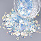 Ornament Accessories, PVC Plastic Paillette/Sequins Beads, No Hole/Undrilled Beads, Mixed Shapes, Light Sky Blue, 1~8x2~9x0.3mm