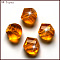 K9 Glass, Imitation Austrian Crystal Beads, Grade AAA, Faceted, Polygon, Orange, 8mm, Hole: 0.9~1mm