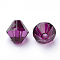 Transparent Acrylic Beads, Bicone, Purple, 6x5.5mm, Hole: 1.5mm, about 6120pcs/500g