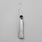 Polyester Tassel Big Pendants Decorations, with Acrylic Beaded and Platinum Alloy Findings, Light Grey, 188mm