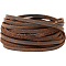 Gorgecraft Flat Cowhide Leather Jewelry Cord, Jewelry DIY Making Material, Saddle Brown, 4x2mm