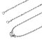 Tarnish Resistant 304 Stainless Steel Cable Chain Necklace Making, with Lobster Claw Clasps, Stainless Steel Color, 18.5 inch~18.8 inch(47~47.8cm), 1.5mm, Hole: 2.5mm