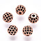 Rack Plating Brass Cubic Zirconia Beads, Long-Lasting Plated, Round, Rose Gold, 6x6mm, Hole: 1.5mm