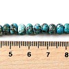 Synthetic Silver Line Turquoise Beads Strands G-L617-E03-4x6mm-5