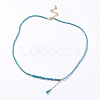 Natural Howlite Pendant Necklaces NJEW-K108-17-04-1