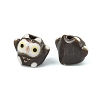 Cute Hand Painted Mini Owl Porcelain Beads PORC-F014-01B-2