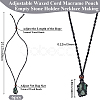 6Pcs Adjustable Waxed Cord Macrame Pouch Empty Stone Holder Necklace Making NJEW-BBC0001-08C-2