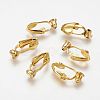 Brass Clip-on Earring Converters Findings KK-Q115-G-4
