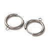201 Stainless Steel Hoop Earring Findings STAS-D379-05C-P-2