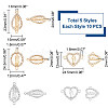 50pcs 5 styles Religion Alloy Connector Charms FIND-UN0002-29-4