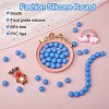 100Pcs Silicone Beads Round Rubber Bead 15MM Loose Spacer Beads for DIY Supplies Jewelry Keychain Making JX446A-2