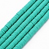 Handmade Polymer Clay Bead Strands X-CLAY-T002-6mm-50-1