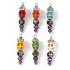 Dyed Synthetic Turquoise and Glass Beaded Pendants PALLOY-TA00448-1